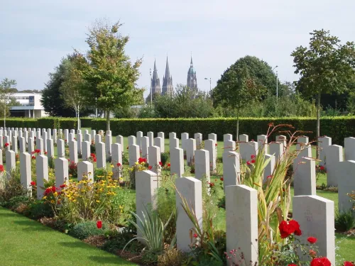 Bayeux British War Cemetery, stop 3 on the self-guided walking tour