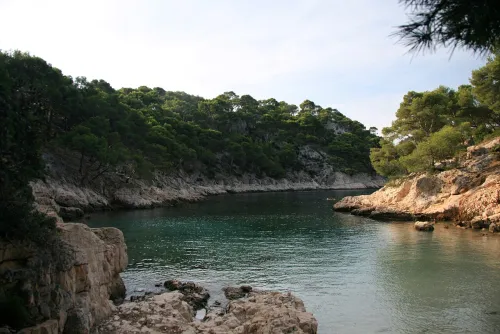 Calanque de Port-Pin in Cassis, stop 7 on the self-guided walking tour