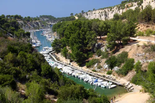 Calanque de Port-Miou in Cassis, stop 6 on the self-guided walking tour