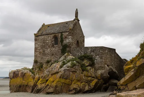 Chapelle Saint-Aubert in Mont Saint Michel, stop 5 on the self-guided walking tour