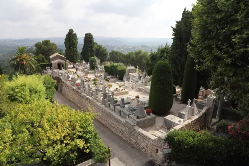 Cemetery of Saint-Paul-de-Vence in Saint Paul De Vence, stop 6 on the self-guided walking tour