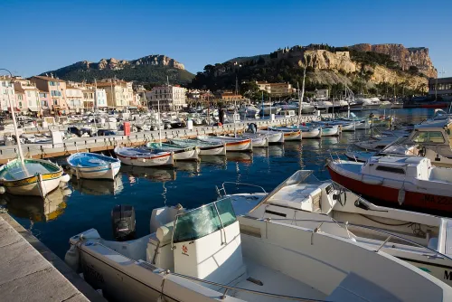 Port de Cassis, stop 1 on the self-guided walking tour