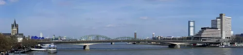 Deutzer Brücke in Cologne, stop 9 on the self-guided walking tour