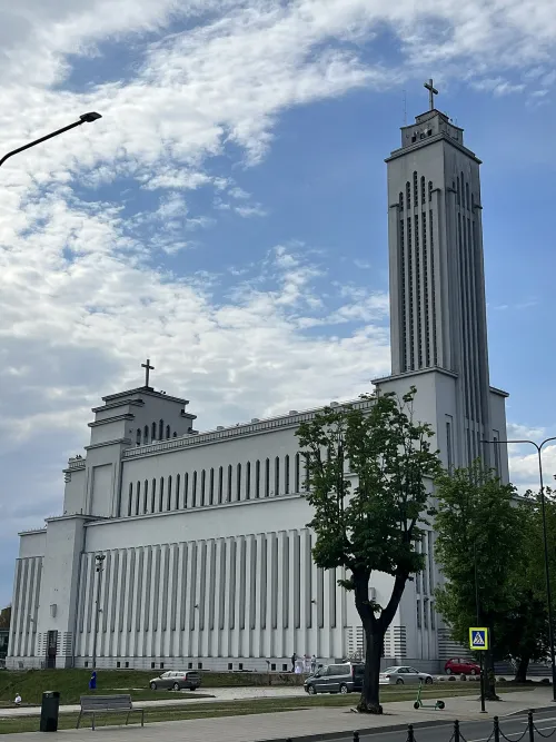 Christ's Resurrection Church in Kaunas, stop 9 on the self-guided walking tour