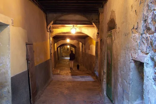Rue Obscure in Villefranche Sur Mer, stop 3 on the self-guided walking tour