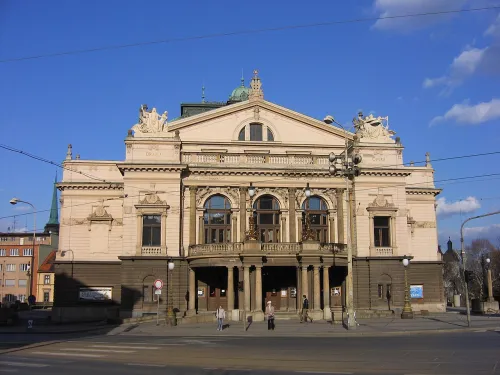 J.K. Tyl Theatre in Plzen, stop 2 on the self-guided walking tour