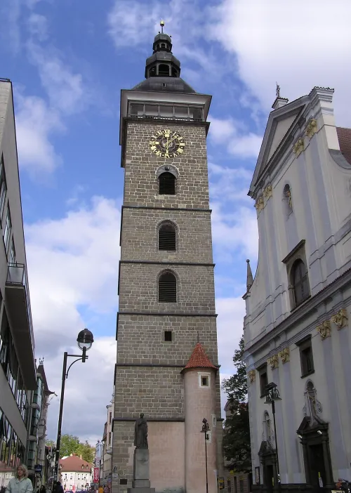 Black Tower in Ceske Budejovice, stop 4 on the self-guided walking tour