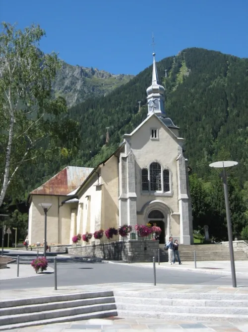 Eglise Saint-Michel in Chamonix, stop 1 on the self-guided walking tour