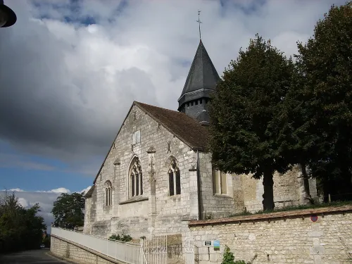Church of Sainte-Radegonde in Giverny, stop 3 on the self-guided walking tour