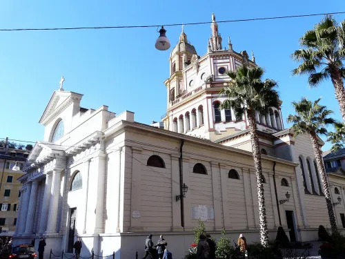 Basilica dei Santi Gervasio e Protasio in Rapallo, stop 1 on the self-guided walking tour