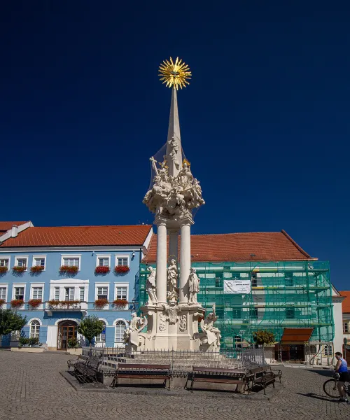 Holy Trinity Column in Mikulov, stop 5 on the self-guided walking tour
