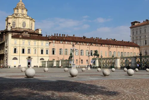 Piazza Castello in Turin, stop 4 on the self-guided walking tour
