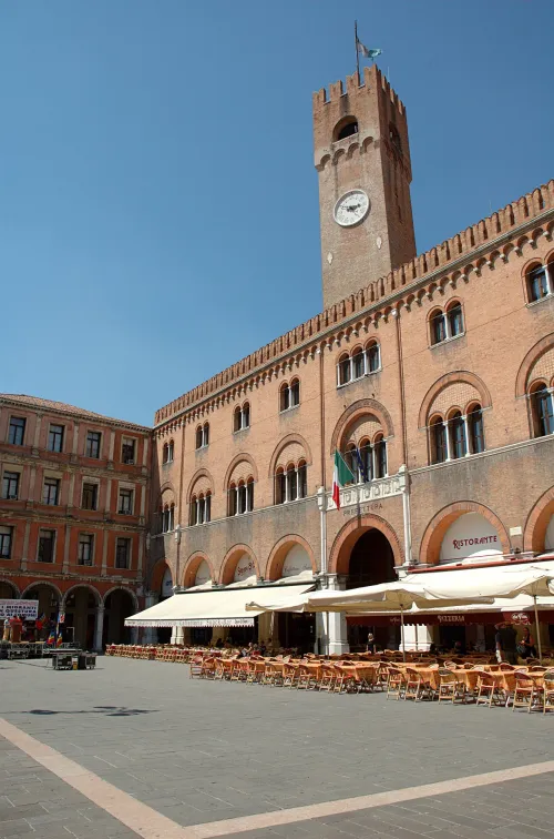 Piazza dei Signori in Treviso, stop 1 on the self-guided walking tour