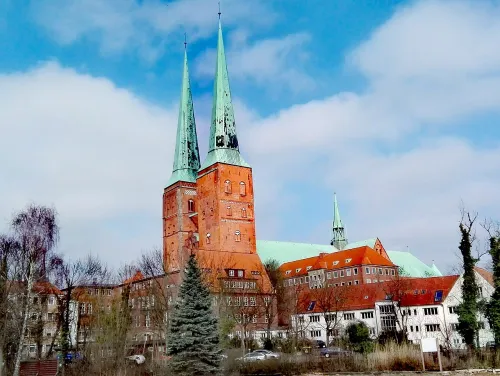 Lübecker Dom in Lubeck, stop 9 on the self-guided walking tour