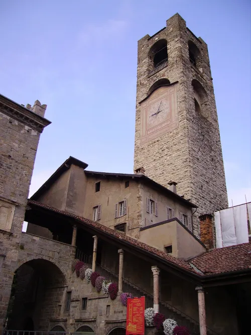 Campanone (Civic Tower) in Bergamo, stop 4 on the self-guided walking tour