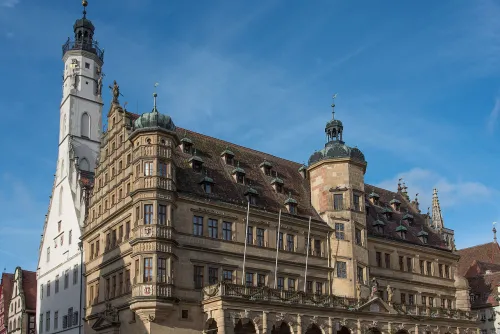 Rathaus in Rothenburg Ob Der Tauber, stop 11 on the self-guided walking tour