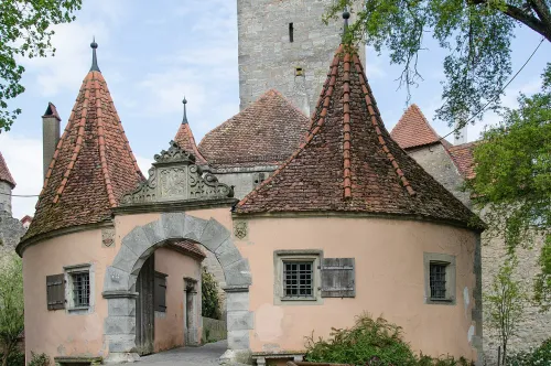 Burgtor in Rothenburg Ob Der Tauber, stop 8 on the self-guided walking tour