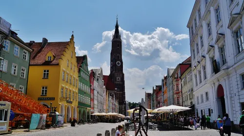 Altstadt in Landshut, stop 6 on the self-guided walking tour
