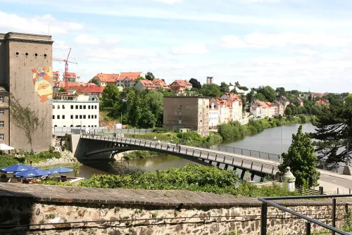 Old Town Bridge (Altstadtbrücke) in Gorlitz, stop 6 on the self-guided walking tour