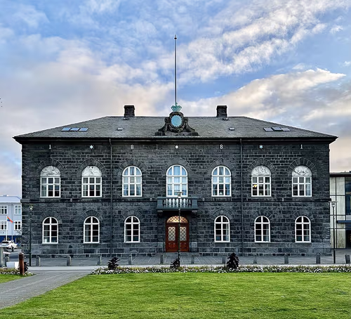 Alþingishúsið in Reykjavik, stop 4 on the self-guided walking tour