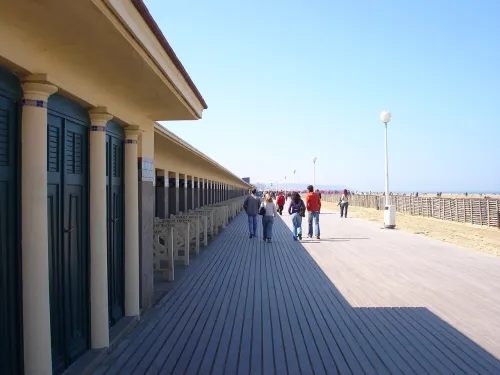 Deauville Beach, stop 5 on the self-guided walking tour