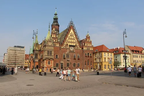 Old Town Hall in Wroclaw, stop 2 on the self-guided walking tour