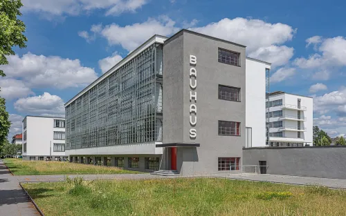 Bauhaus Building in Dessau, stop 1 on the self-guided walking tour