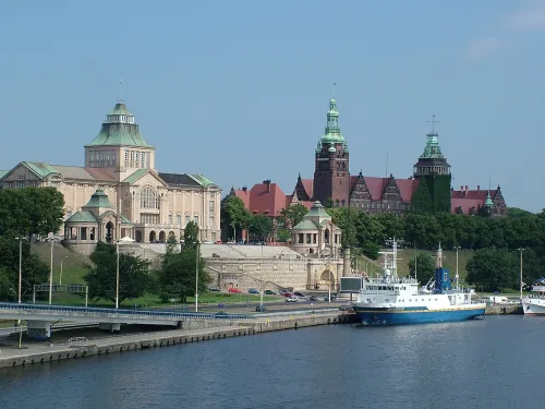Chrobry Embankment in Szczecin, stop 4 on the self-guided walking tour