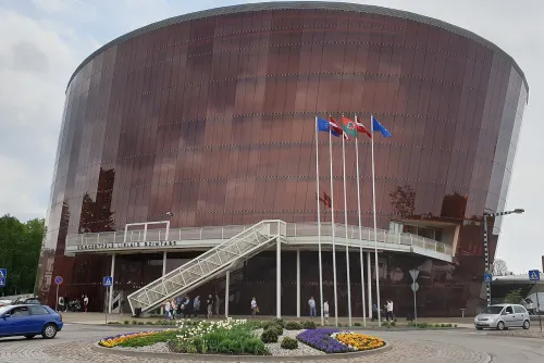 Great Amber Concert Hall in Liepaja, stop 5 on the self-guided walking tour