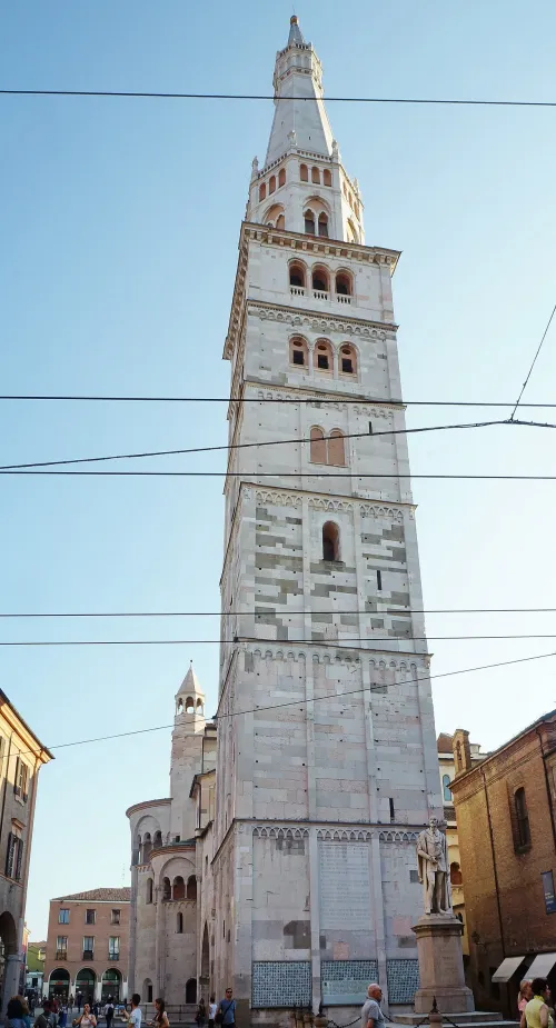 Ghirlandina Tower in Modena, stop 2 on the self-guided walking tour