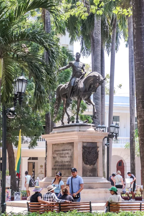 Parque de Bolívar i Cartagena de Indias, stopp 2 på den självguidade promenadturen