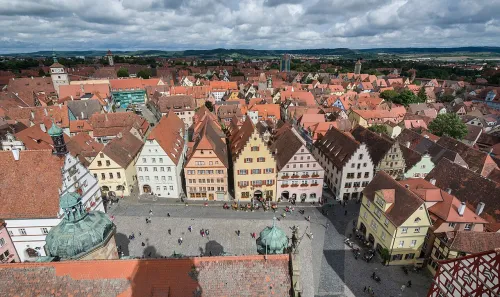 Marktplatz in Rothenburg Ob Der Tauber, stop 1 on the self-guided walking tour