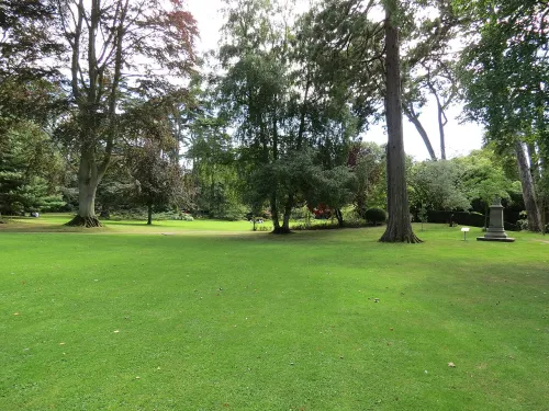 Bishop's Palace Gardens (Jardin Public) in Bayeux, stop 2 on the self-guided walking tour