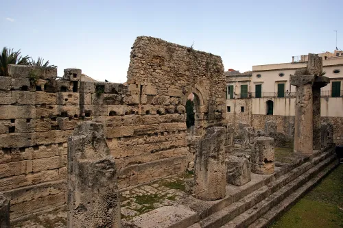 Temple of Apollo in Siracusa, stop 4 on the self-guided walking tour