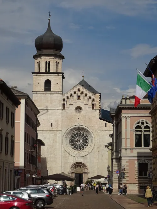 Trento Cathedral and Piazza Duomo, stop 1 on the self-guided walking tour