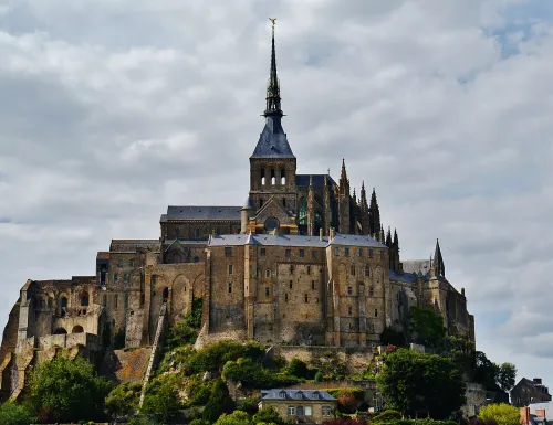 Abbey of Mont-Saint-Michel in Mont Saint Michel, stop 6 on the self-guided walking tour