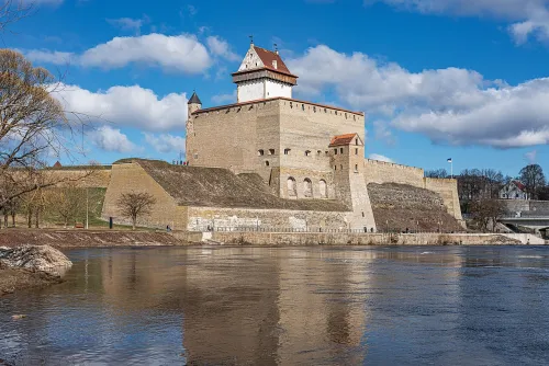 Hermann Castle in Narva, stop 1 on the self-guided walking tour
