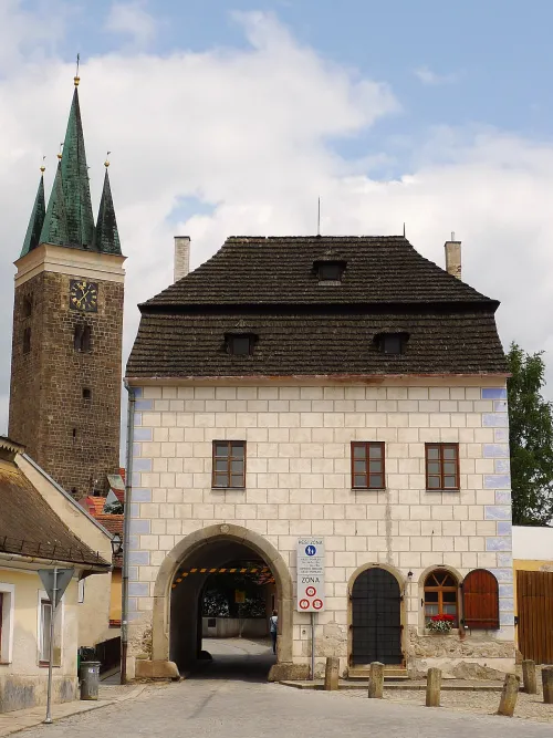 Horní brána (Upper Gate) in Telc, stop 1 on the self-guided walking tour