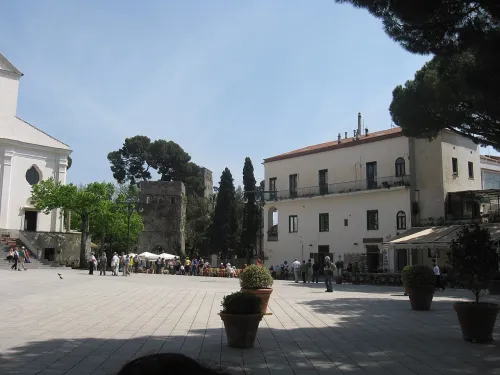 Piazza Duomo in Ravello, stop 1 on the self-guided walking tour