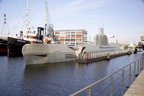 U-Boot Wilhelm Bauer in Bremerhaven, stop 6 on the self-guided walking tour