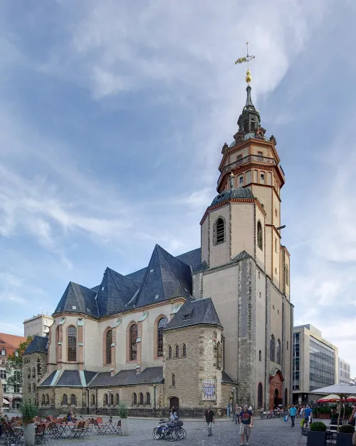 St. Nicholas Church (Nikolaikirche) in Leipzig, stop 9 on the self-guided walking tour