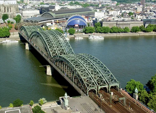 Hohenzollernbrücke in Cologne, stop 11 on the self-guided walking tour