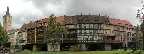Krämerbrücke in Erfurt, stop 5 on the self-guided walking tour