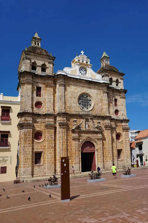 Iglesia de San Pedro Claver i Cartagena de Indias, stopp 3 på den självguidade promenadturen