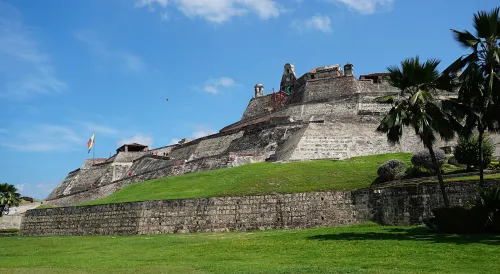 Castillo San Felipe de Barajas i Cartagena de Indias, stopp 10 på den självguidade promenadturen