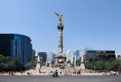 El Ángel de la Independencia (Monumento a la Independencia) i Mexico City, stop 3 på den selvguidede vandretur
