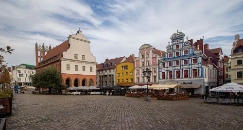 Hay Market Square in Szczecin, stop 7 on the self-guided walking tour