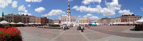Great Market Square (Rynek Wielki) in Zamosc, stop 1 on the self-guided walking tour