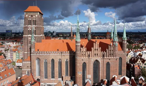 St. Mary's Church in Gdansk, stop 9 on the self-guided walking tour