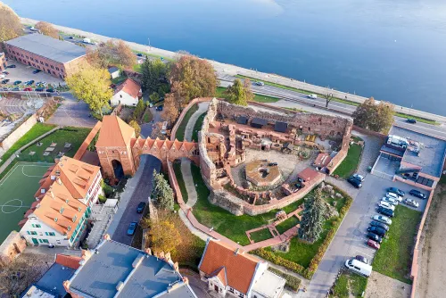 Ruins of the Teutonic Castle in Torun, stop 9 on the self-guided walking tour